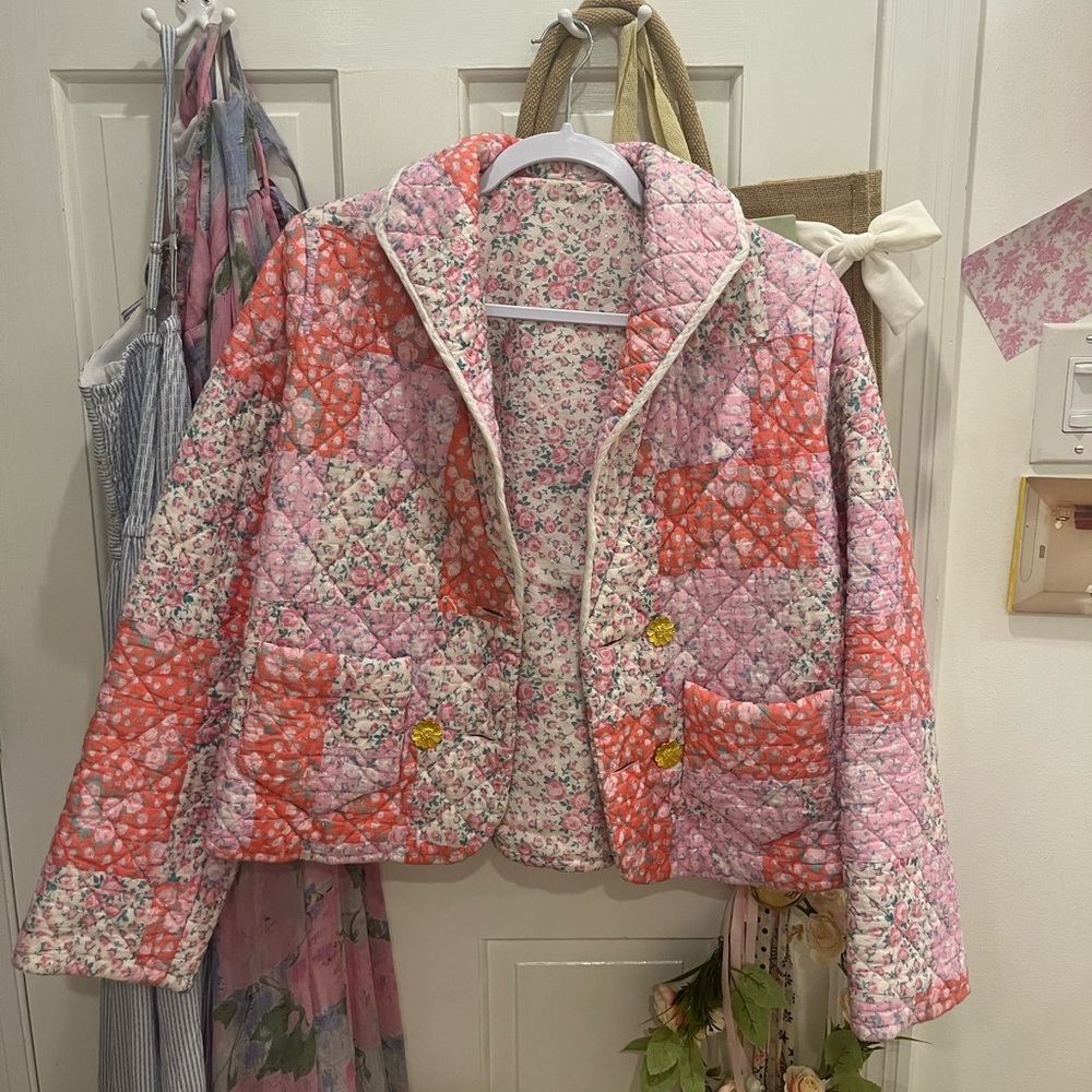 Loveshackfancy reversible quilt jacket